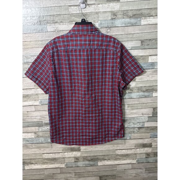 Men’s Abercrombie And Fitch Button Down Dress Shirt Short Sleeve Red Size Xl - Picture 8 of 9